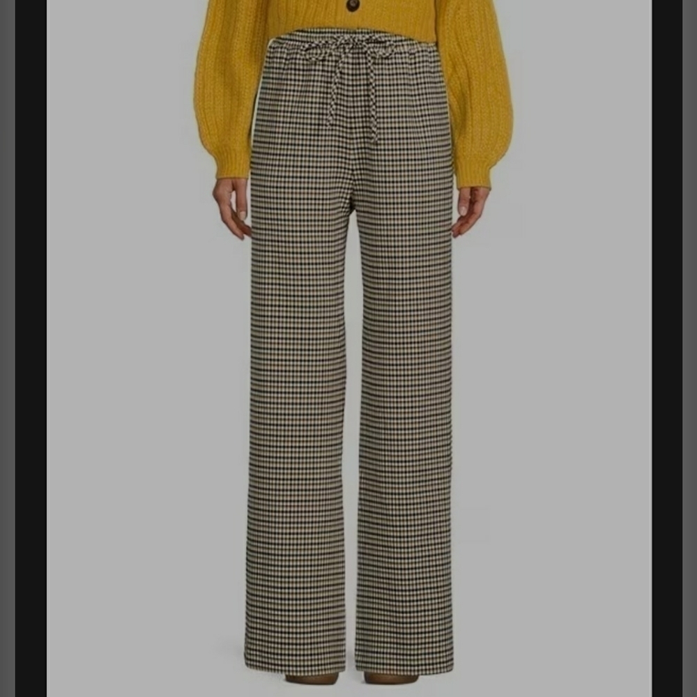 EVERY Coordinating Plaid Print Wide Leg High Waisted Pants